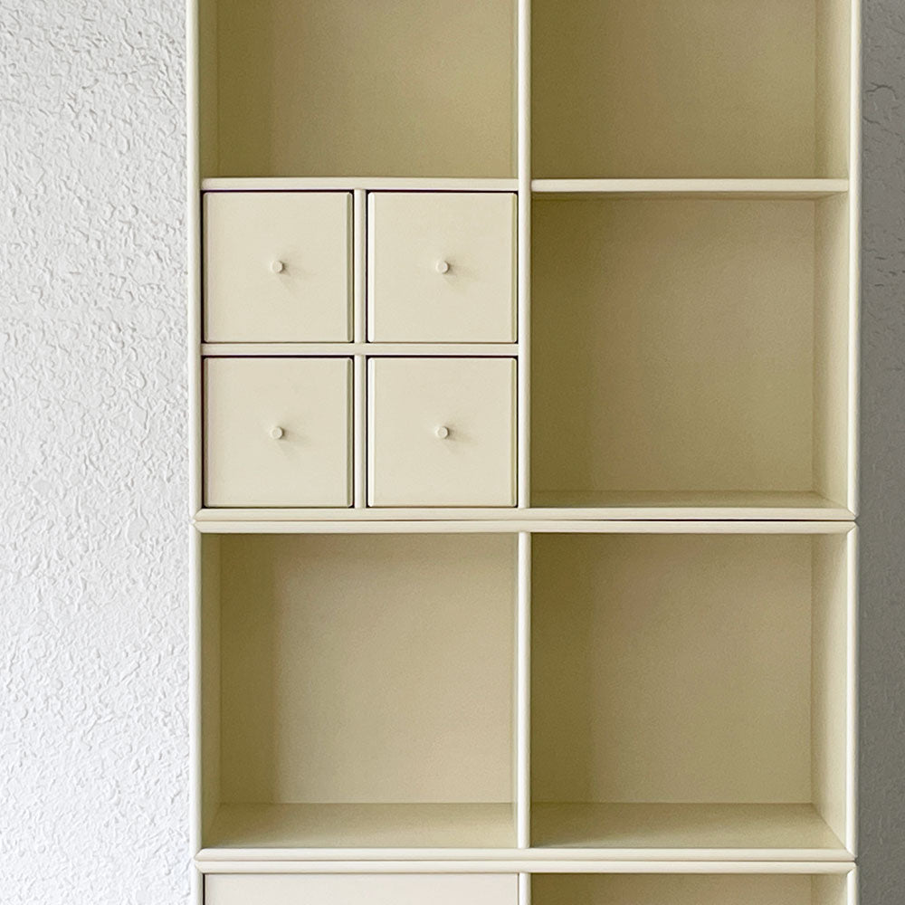 モンタナ MONTANA システムシェルフユニット SYSTEM SHELF UNIT 4ユニット キャビネット 木製1扉付＆4ドロワー付＆2段ラック＋ベース デンマーク　～理想の収納～