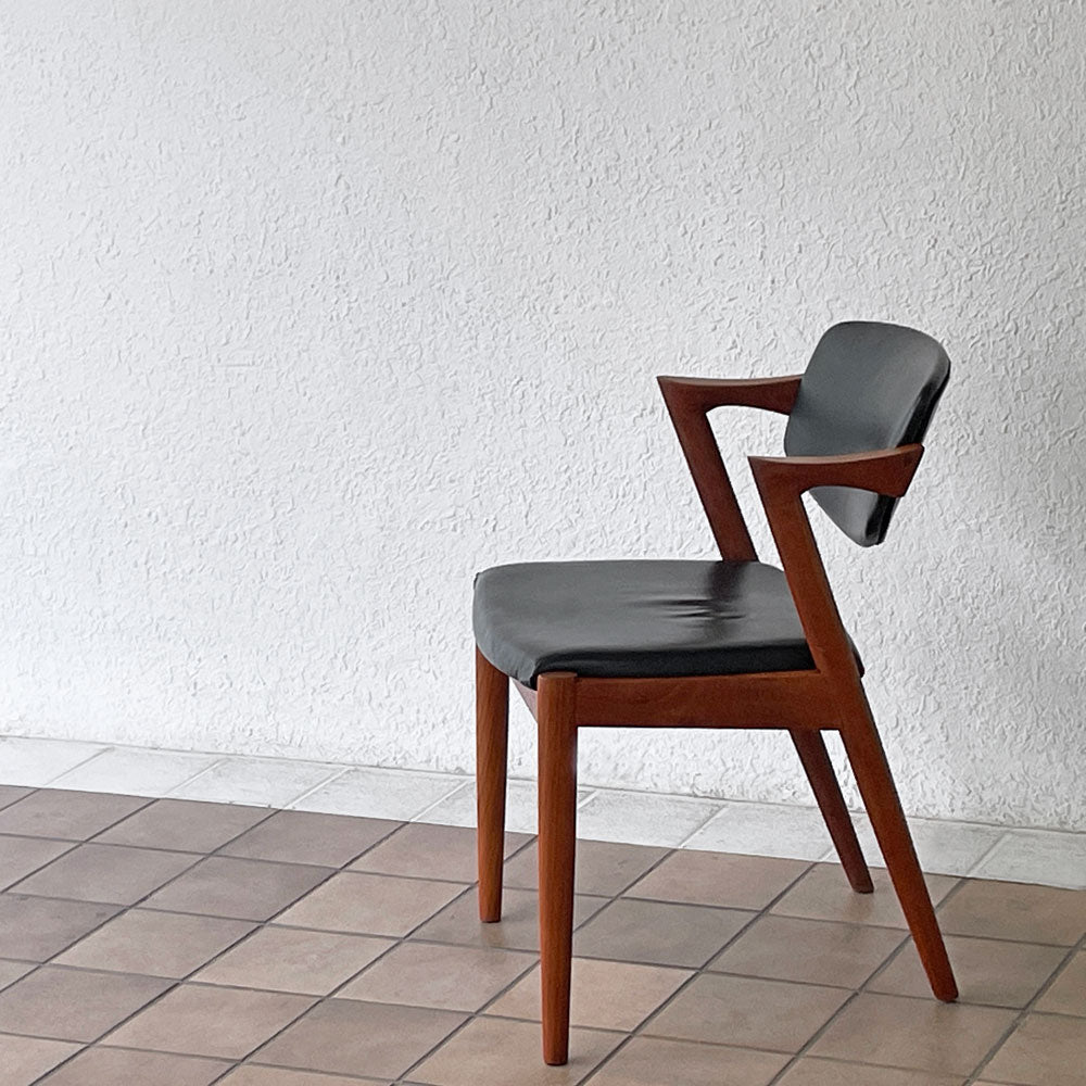 【用賀店】スコウ・アンデルセン Schou Andersen カイクリスチャンセン kai christensen No.42 ハーフアーム ダイニングチェア チーク材 本革 デンマーク 北欧ビンテージ 買取させていただきました。