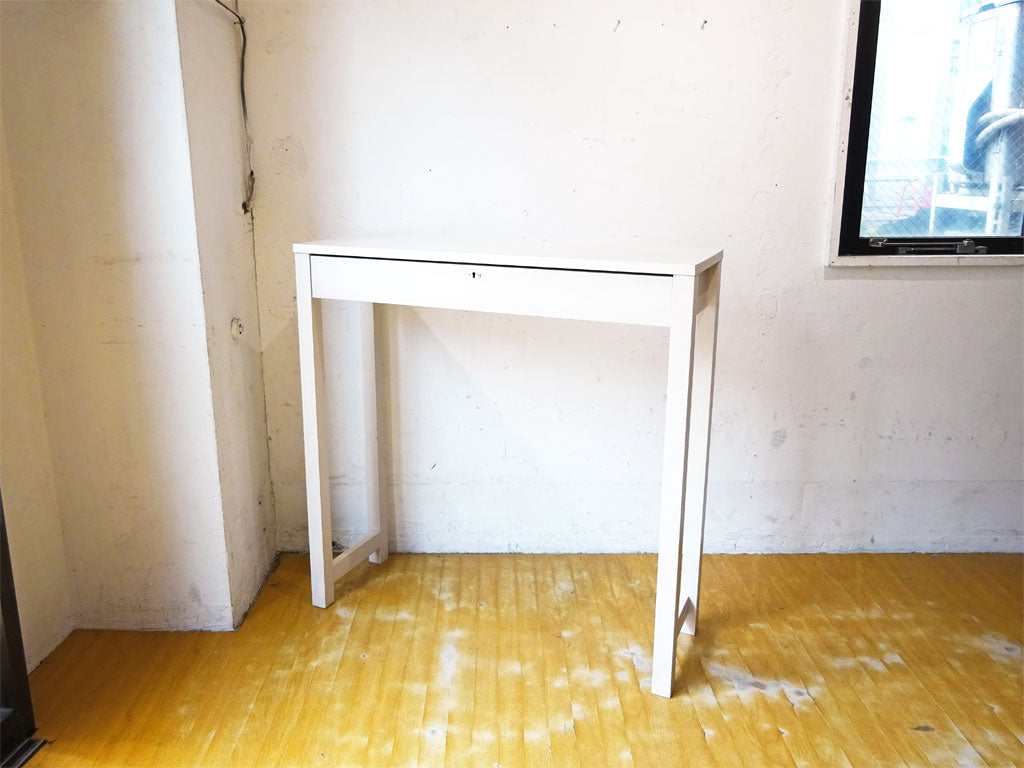 モモナチュラル Momo Natural シエル CIELE コンソールテーブル カウンターテーブル デスク パイン材 ホワイト 鍵欠品 中古品 買い取りしました。