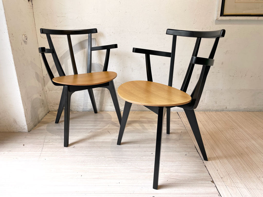 コモック COMMOC ビートル BEETLE ARM CHAIR アームチェア ブラック ナチュラルモダン ドリルデザイン DRILL DESIGN 定価￥46,200- 中古品 買い取りしました。