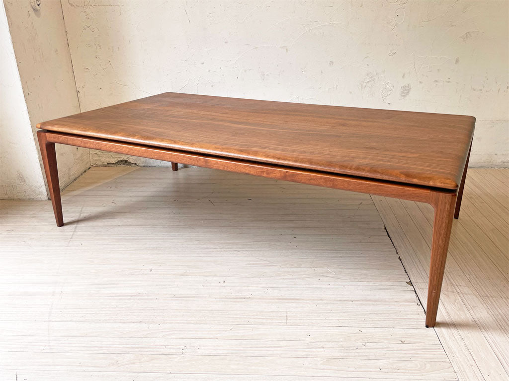 タイムアンドスタイル TIME&STYLE ムーン Moon ローテーブル センターテーブル W120cm ウォールナット無垢材 モダンデザイン 中古品 買い取りしました。