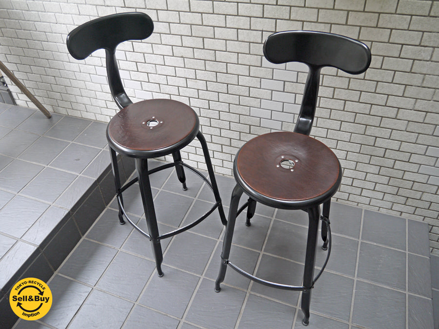 MIJL ニコルチェア NICOLLE CHAIR 60 ブラック スチール ハイチェア 専用牛革シートパッド付き ザ・コンランショップ THE CONRAN SHOP 取扱い 　中古品 買い取りしました。