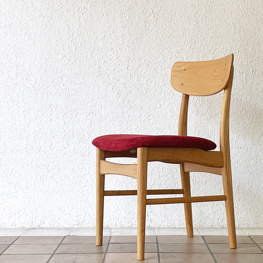  【用賀店】24バイリビングハウス 24 by Living House 〖24〗ナチュラル ダイニングチェア ホワイトオークブラウン ファブリック 赤系 廃盤カラー 北欧スタイル 買取させていただきました。