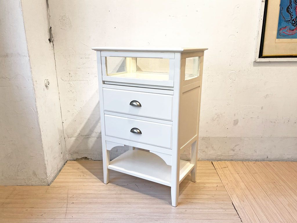 ウニコ unico アレット ALETTE コレクションキャビネット チェスト Collection cabinet chest 収納ドロワー付 ホワイト 廃盤 中古品 買い取りしました。