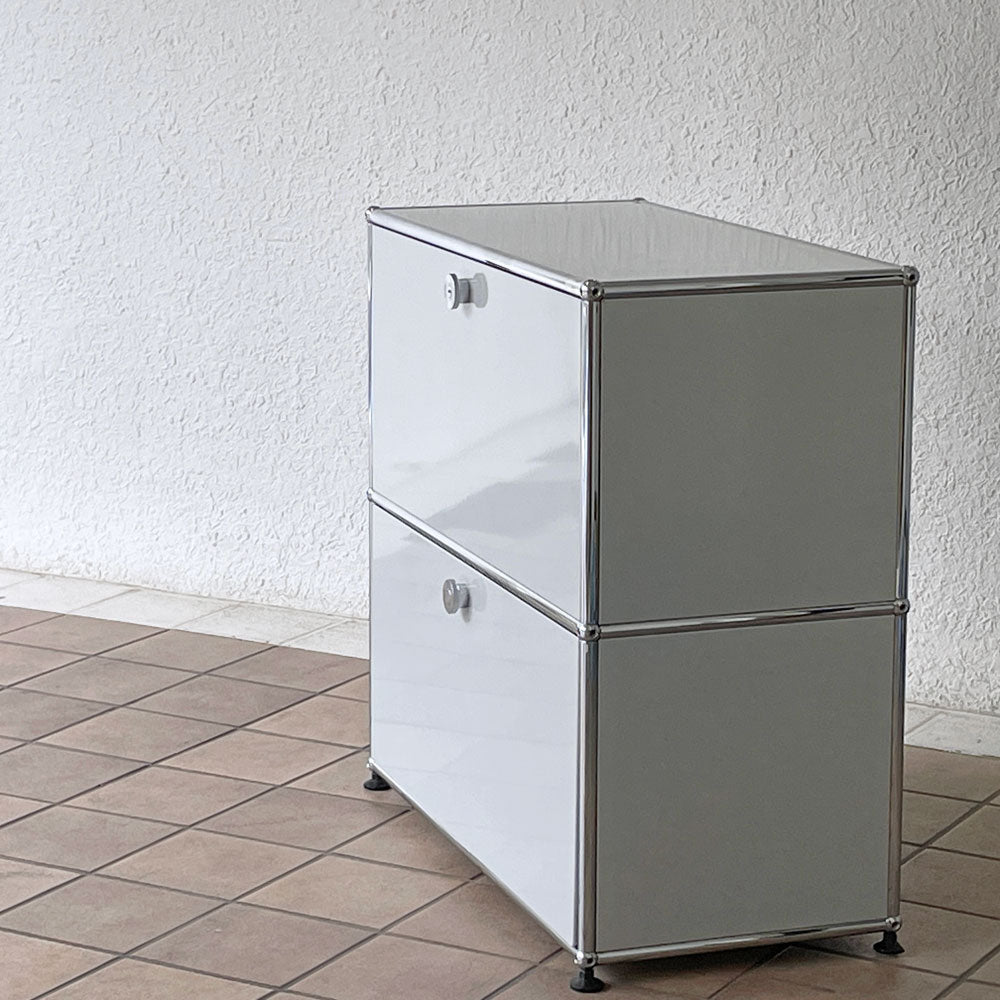  【用賀店】ユーエスエムハラー USMハラー USM Haller モジュラーファニチャー キャビネット 1列2段 ドロップダウン ドロワー W77×D37cm 買取させていただきました。