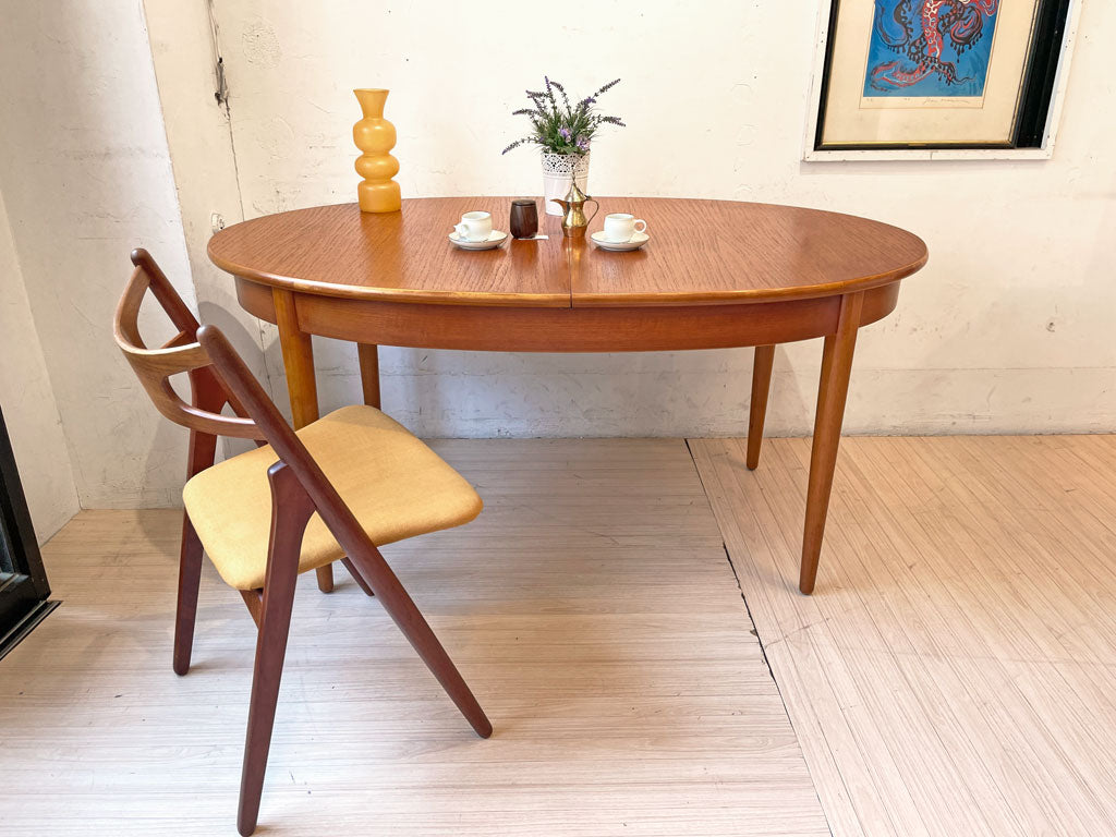 ジェンティーク Jentique ビンテージ オーバル エクステンション ダイニングテーブル チーク材 伸長式 Vintage Teak Diningtable ～他とは一味違う英国ミッドセンチュリースタイル～