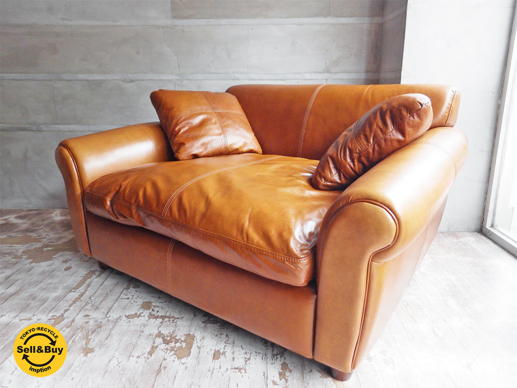 アスプルンド ASPLUND ギル Gil 1.5P ソファ 本革 レザーソファ クッション2個付き　中古品 買い取りしました。