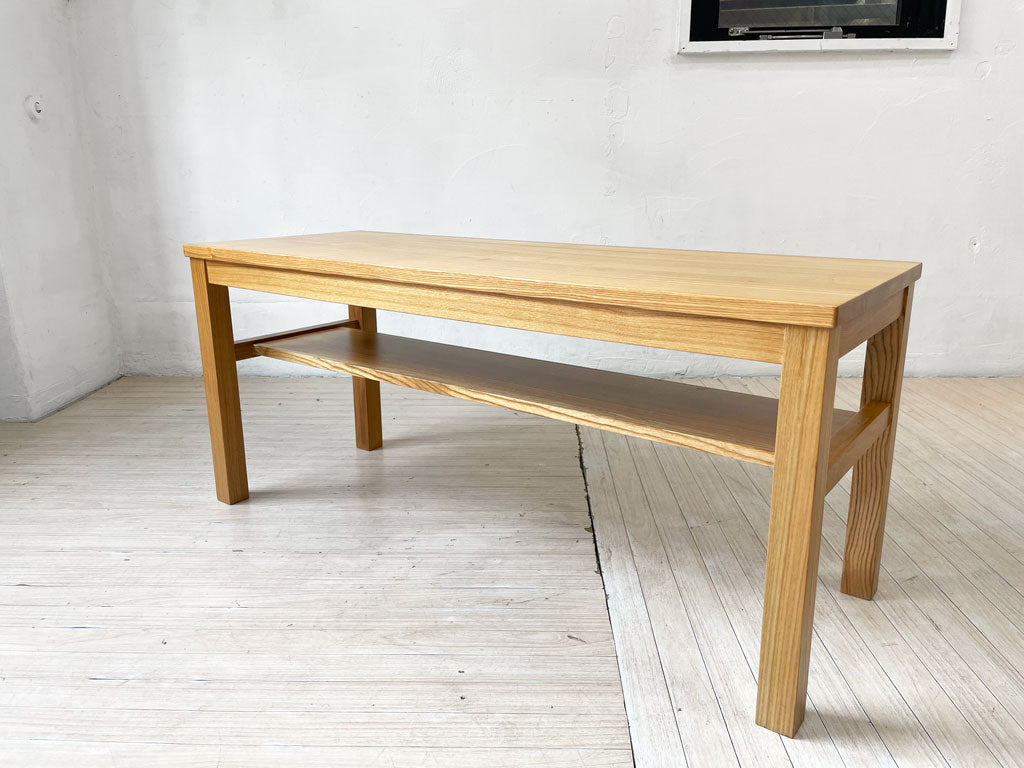 無印良品 MUJI 木製ベンチ ローテーブル タモ材 無垢集成材 ナチュラル 廃盤 希少 中古品 買い取りしました。