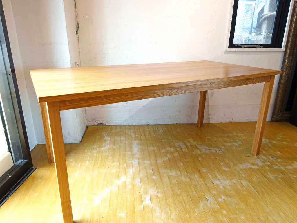 無印良品 MUJI ダイニングテーブル Dining table タモ無垢集成材 シンプル ナチュラル 幅165cm 中古品 買い取りしました。