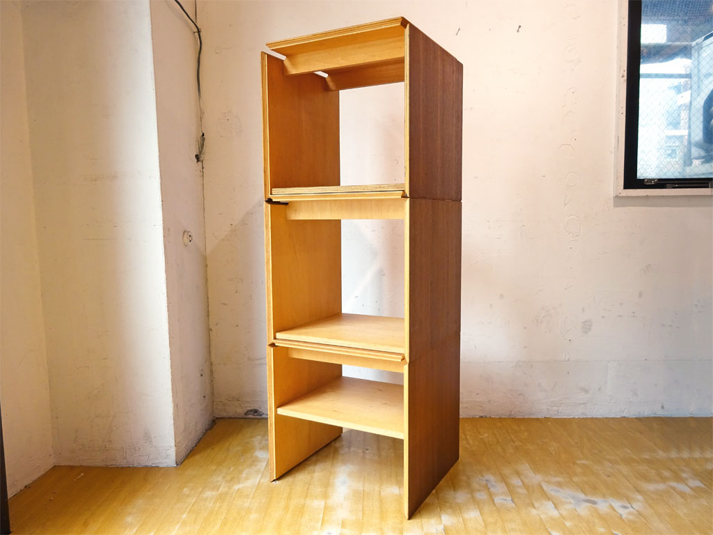 プライウッド スタッキング キューブボックス ウォールナット 3個セット Plywood Stacking cube boxs 中古品 買い取りしました。
