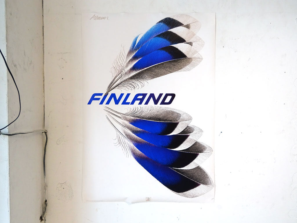 エリックブルーン Erik Bruun フィンランド展出展作品 FINLAND グラフィックデザイナー B1サイズ 中古品 買い取りしました。