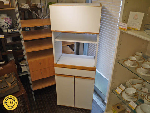 廃番 MOMO natural モモナチュラル "Poil" レンジボード キッチンボード 【買取と販売とレンタルのお店】