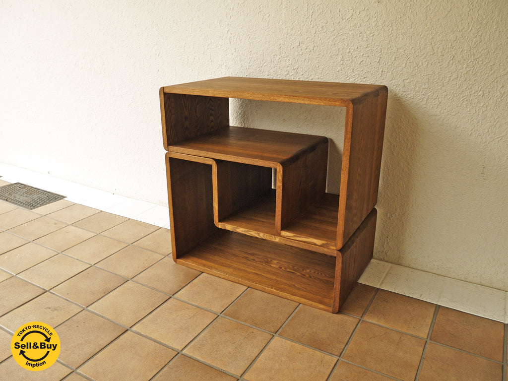 アクタス ACTUS タモ無垢材 シンフォニー Symphony Lラック 2体1組 L字型オープンシェルフ  買い取りしました。