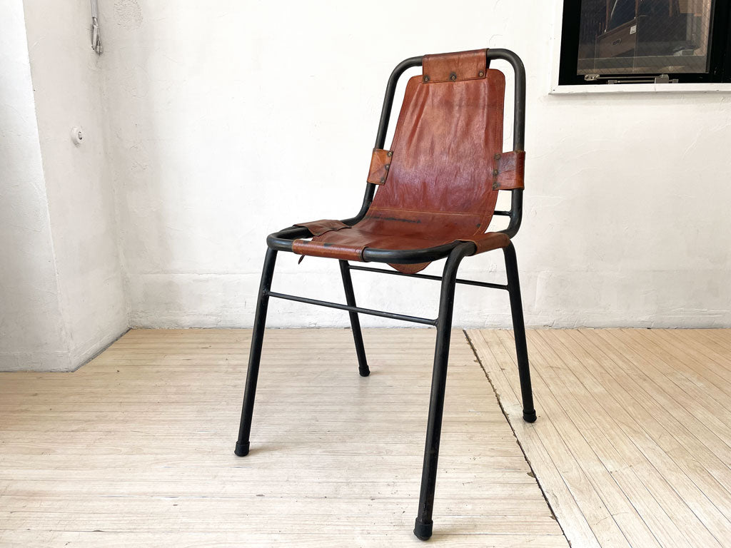 ダル・ヴェラ Dal Vera レザルクチェア Les Arcs Chair ダイニングチェア スタッキングチェア レザー 本革 スチール シャルロット・ペリアン イタリア ビンテージ 希少 中古品 買い取りしました。