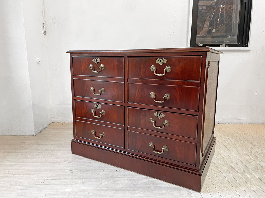 ザ・ノーサンプトン・コレクション The Northampton Collection 4ドロワー レザートップ チェスト UKビンテージ 英国 鍵欠品 中古品 買い取りしました。