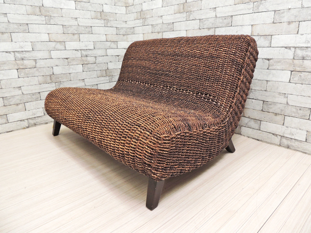 アクタス ACTUS ネモ NEMO 二人掛け ラブソファ アバカ材 アジアン リゾートスタイル ● 中古品 買い取りしました。