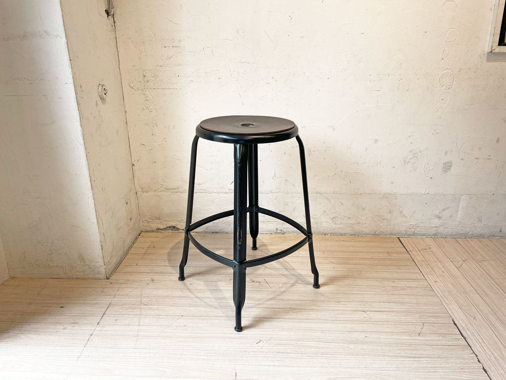 MIJL ニコルチェア NICOLLE CHAIR 60 ブラック スチール ハイスツール 専用牛革シートパッド付き 中古品 買い取りしました。