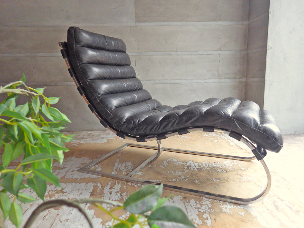 ハロ HALO ビルバオ デイベッド BILBAO DAYBED シェーズロング OLD SADDLE BLACK ビンテージ加工 ブラック 定価約220,000円 ～生きる無機物～