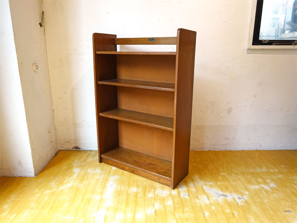 ジャパンビンテージ Japan Vintage 木味 ブックシェルフ 本棚 昭和レトロ 古道具 4段 中古品 買い取りしました。