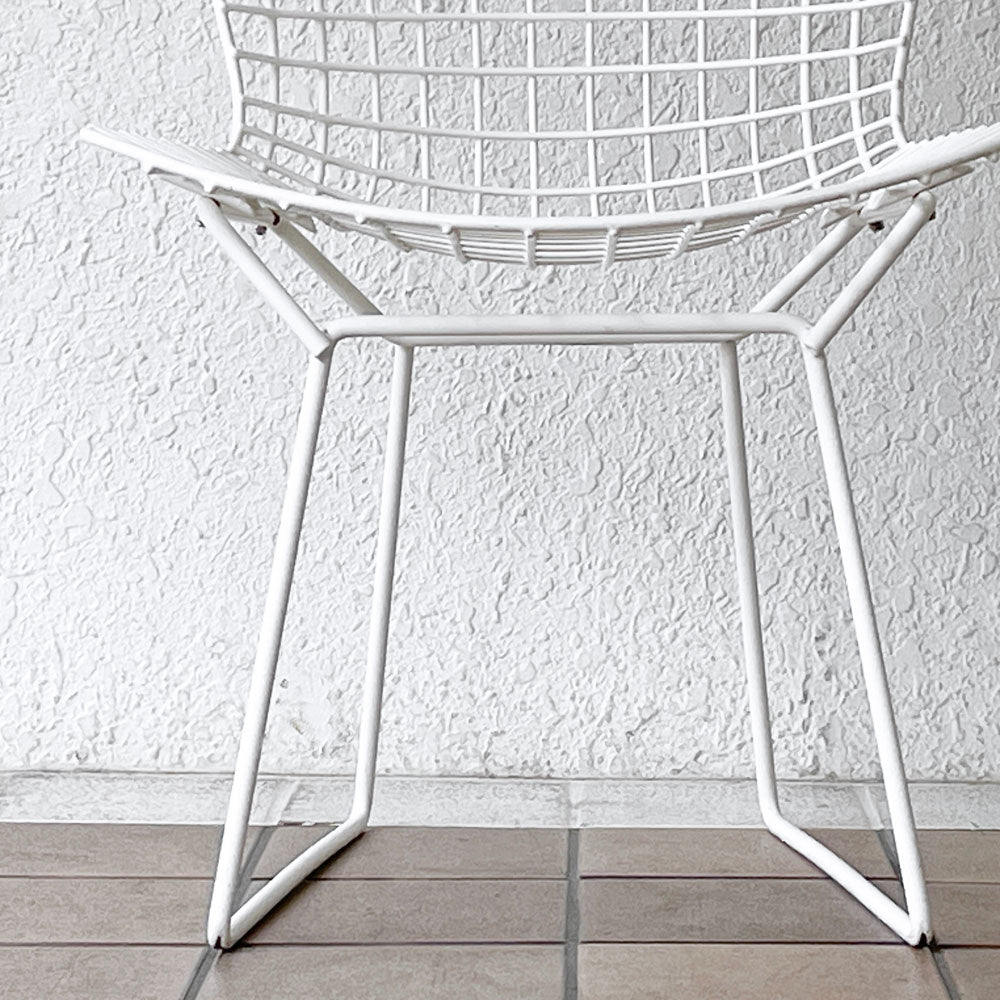 ノル Knoll 420 サイドチェア ワイヤーチェア ホワイト ハリー・ベルトイア Harry Bertoia ミッドセンチュリー 名作椅子　～"空気と鋼の彫刻"と言い表された、名作チェア。～