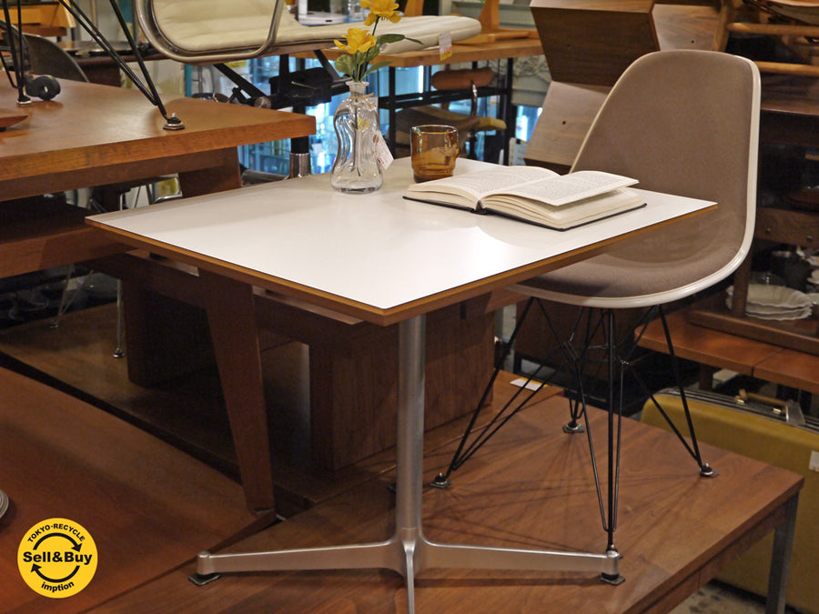 ディーアンドデパートメント D&DEPARTMENT カフェテーブル Cafe Table メラミン天板 クロームメッキ X脚 ミッドセンチュリー ～飽きの来ないロングライフデザイン～ 【 買取と販売とレンタルのお店 】