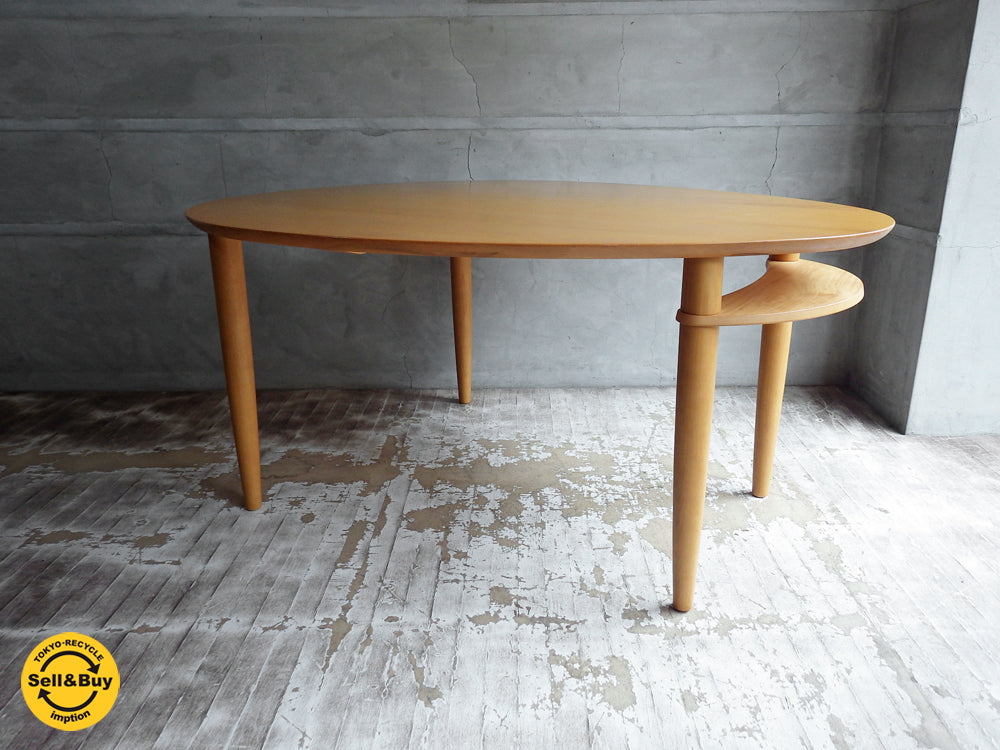 カンディハウス CONDE HOUSE ラ・ヴィー La Vie エッグテーブル ダイニングテーブル ナチュラル 中古品 買い取りしました。