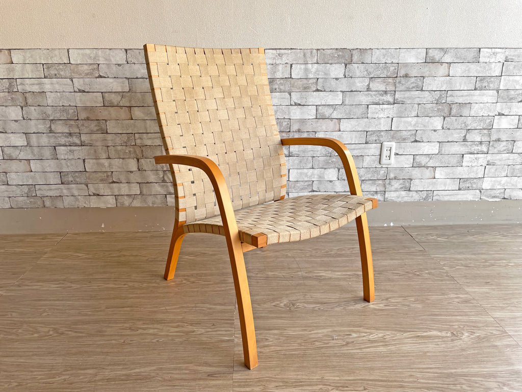 クビストモブラー KVIST mobler スウィング swing イージーチェア トム・ステップ Tom Stepp ウェービングテープ×ビーチ材 フレデリシア デンマーク 中古品  買い取りしました。