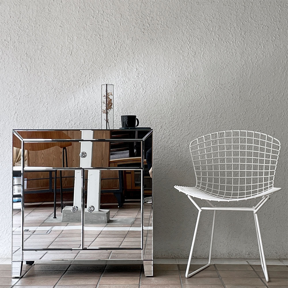 カレ KARE ラグジュアリー キャビネット 2Doors 1Drawer ミラー張り ドイツ 廃番 定価104,500円～光を映す、美しい佇まい～