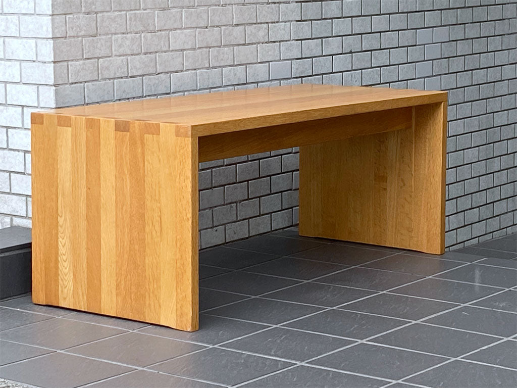 無印良品 MUJI コの字 ローテーブル ベンチ オーク材 無垢材 廃番 W100cm ナチュラル シンプルデザイン 中古品 買い取りしました。