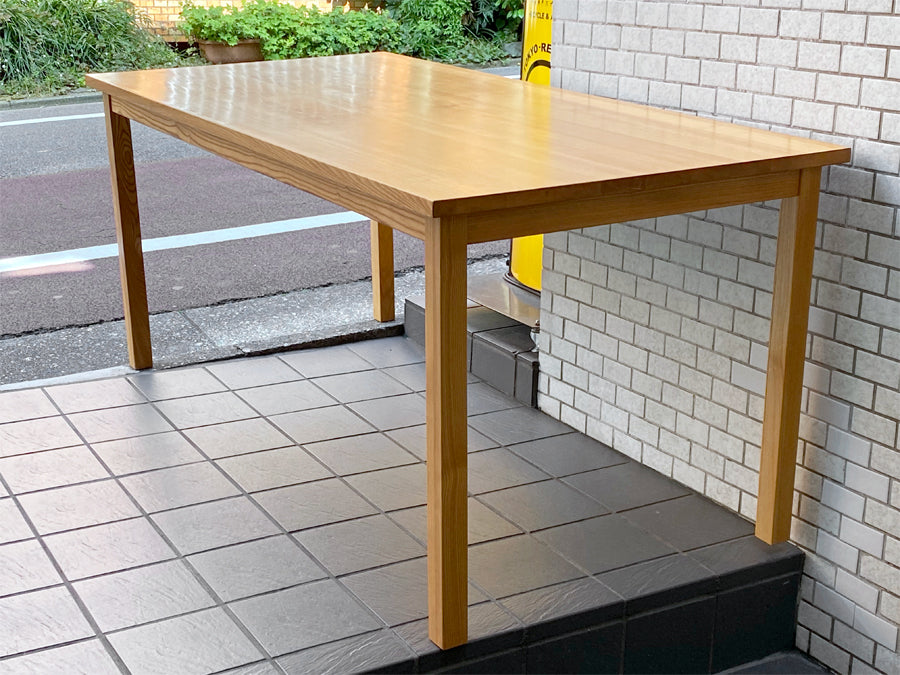 無印良品 MUJI ダイニングテーブル タモ材 無垢集成材 ナチュラル シンプル W165cm 廃盤 　中古品 買い取りしました。