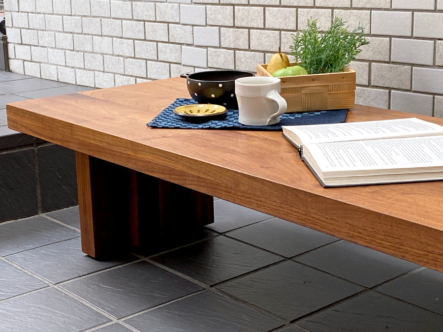 マスターウォール MASTERWAL デニッシュ ローリビングテーブル DANISH LOW LIVING TABLE ウォールナット無垢集積材 ～味わい深いロースタイル～