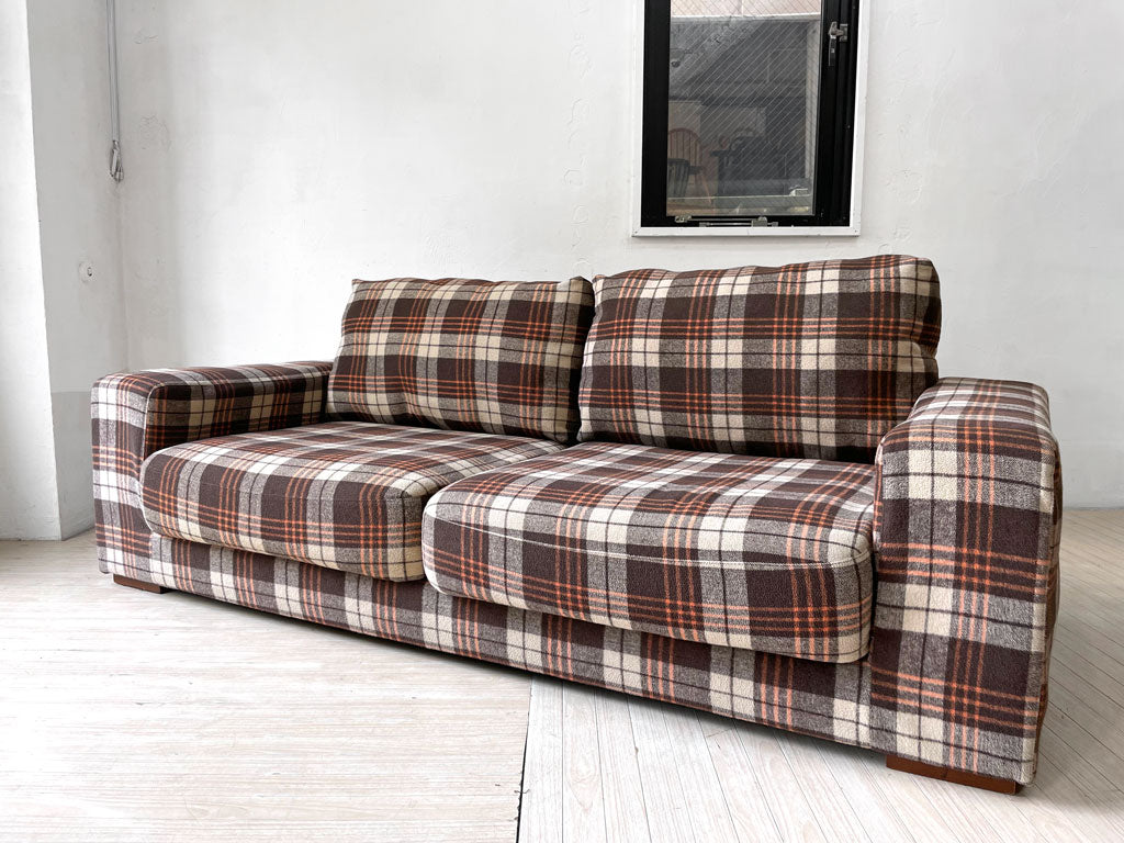 ジャーナルスタンダードファニチャー JOURNAL STANDARD FURNITURE フランクリン FRANKLIN 2P ソファ チェック柄 参考定価 ￥200,200- 中古品 買い取りしました。
