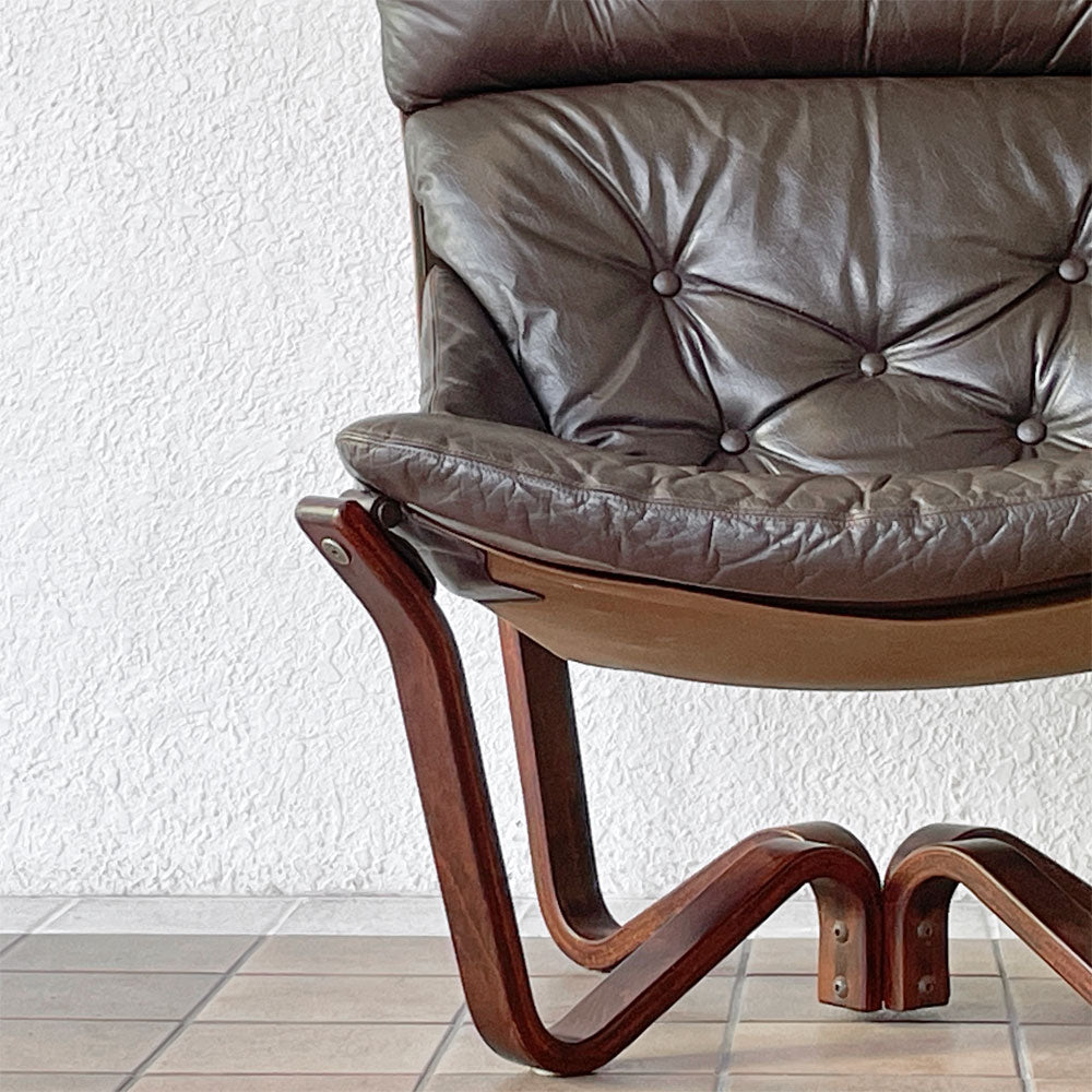 BRUNSTAD MOBELFABRIKK バイキングチェア Jim Myrstad ラウンジチェア 1Pソファ 北欧家具 本革 ビンテージ 北欧 ノルウェー ～わからない事も魅力になる～