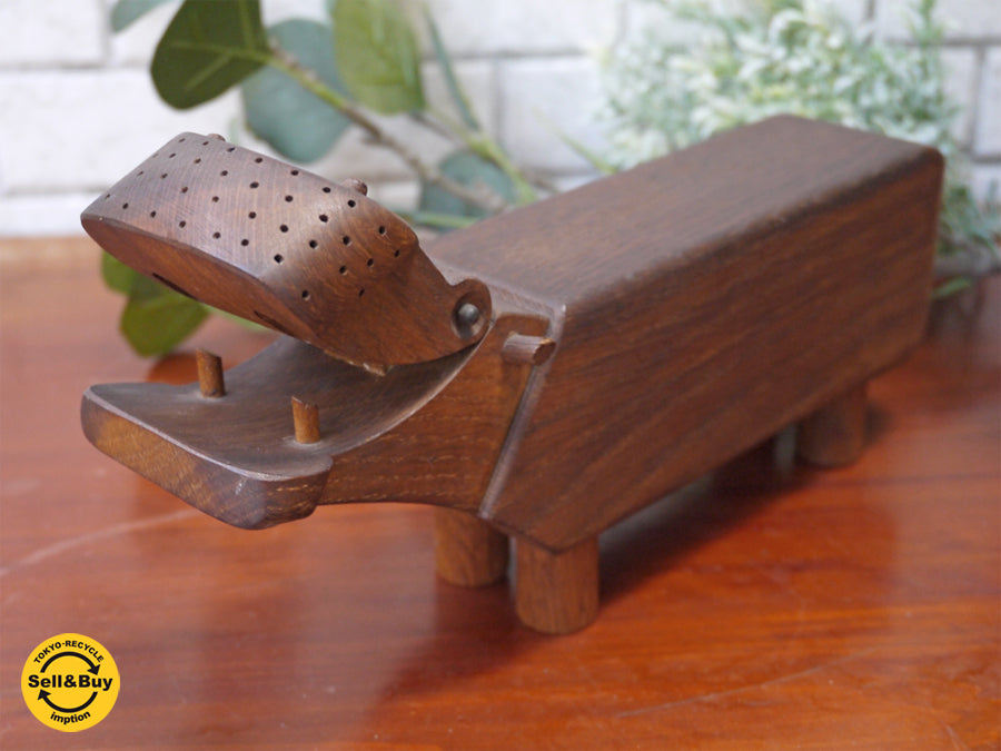 カイボイスン Kay Bojesen ビンテージ カバ HIPPO 木製オブジェ 玩具 デンマーク 　中古品 買い取りしました。