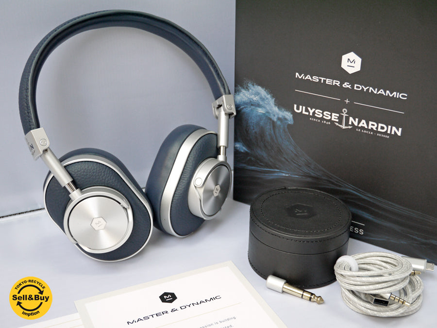マスターアンドダイナミック MASTER&DYNAMIC ワイヤレス ヘッドフォン MW60 密閉型 ネイビー×シルバー アメリカ NY 　未使用品 買い取りしました。
