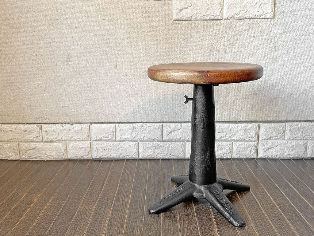 ダルトン DULTON ボノックス BONOX 無垢材ｘアイアン スツール 昇降付き  中古品  買い取りしました。