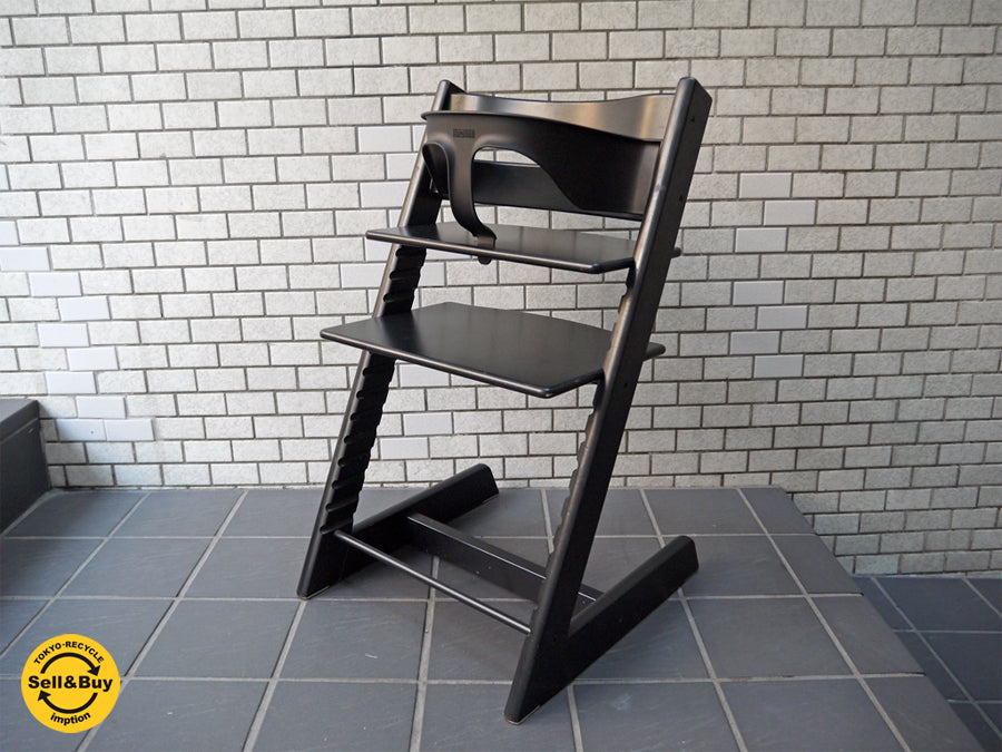 ストッケ STOKKE トリップトラップ TRIPP TRAPP ベビーチェア 新型 ガード付き ブラック 北欧 ノルウェー  　中古品 買い取りしました。