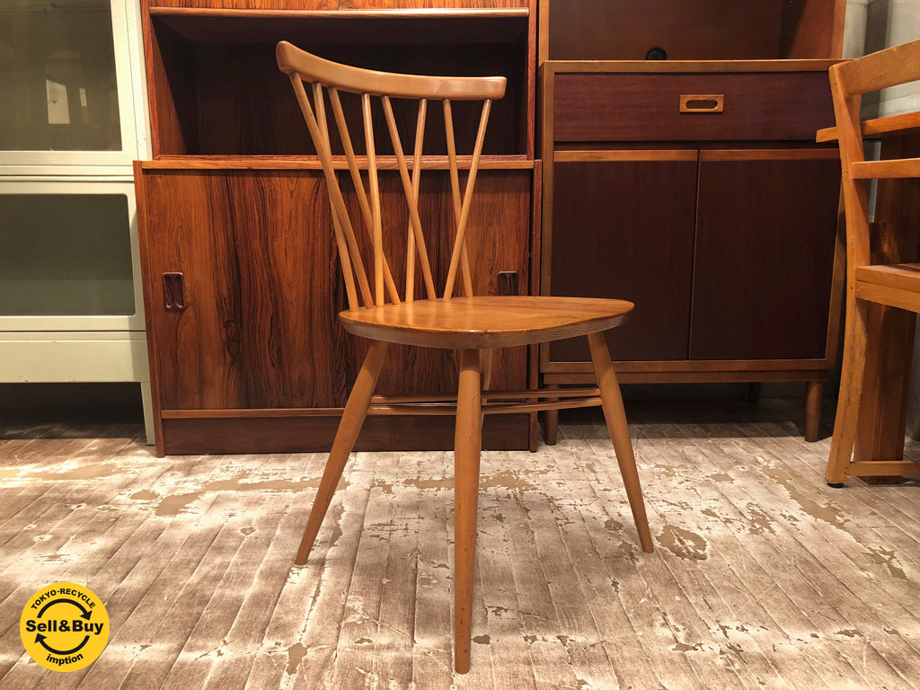 アーコール Ercol クロスバック チェア ヴィンテージ ダイニングチェア 英国　中古品 買い取りしました。学芸大学店 出張買取もお任せ下さい。