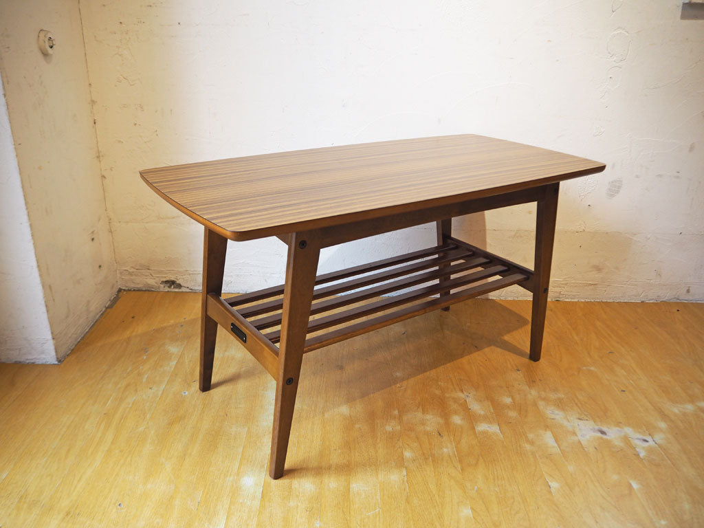 カリモク60 karimoku60 リビングテーブル Sサイズ ウォールナットカラー デコラトップ ミッドセンチュリー 中古品 買い取りしました。