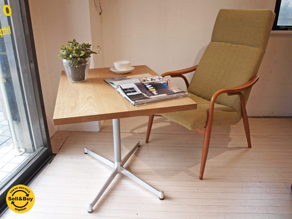 グリニッチ greeniche オーク 無垢材 オリジナル スタンダード カフェ テーブル Xレッグ ナチュラル ～テイストやシーンを気にせず使える北欧スタイルのカフェテーブル～【 買取と販売とレンタルのお店 】