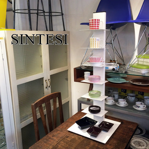 シンテシ SINTESI サピエンス ブックタワー ブルーノ・レイナルディ 高さ97cm ホワイト ～ 本棚に表情が宿る 【買取と販売とレンタルのお店】