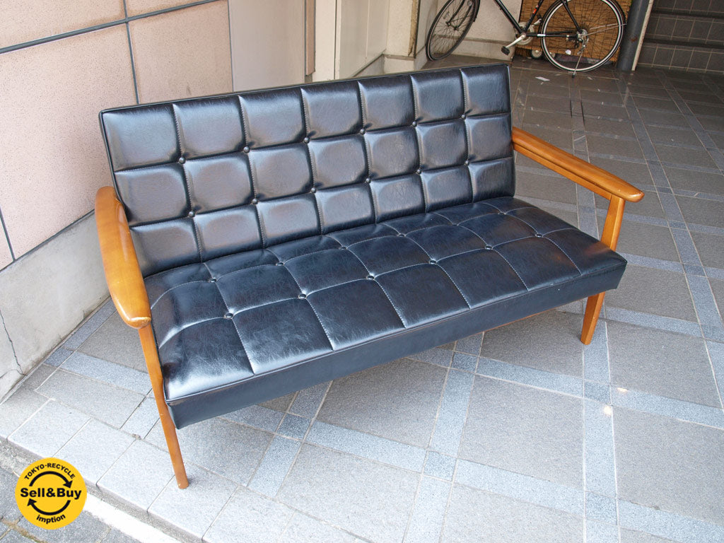 カリモク60 karimoku Kチェア 2シーター スタンダードブラック 中古品 買い取りしました。下北沢店 出張買取もお任せ下さい。