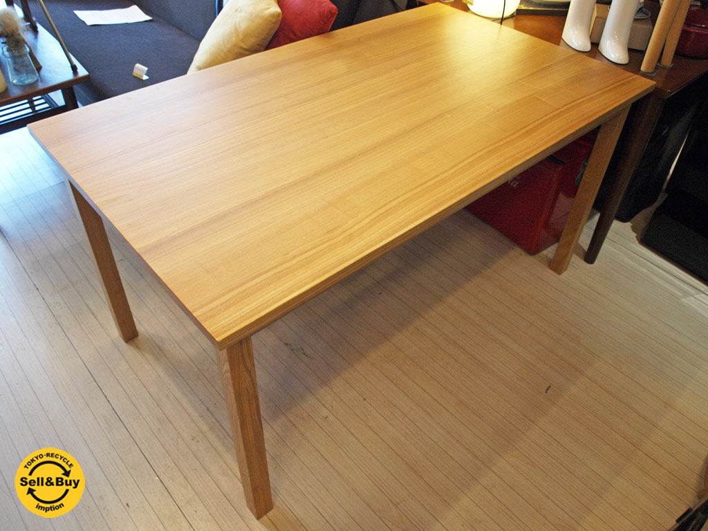 無印良品 MUJI タモ無垢材 ダイニングテーブル 140cm 廃盤 中古品 買い取りしました。下北沢店 出張買取もお任せ下さい。