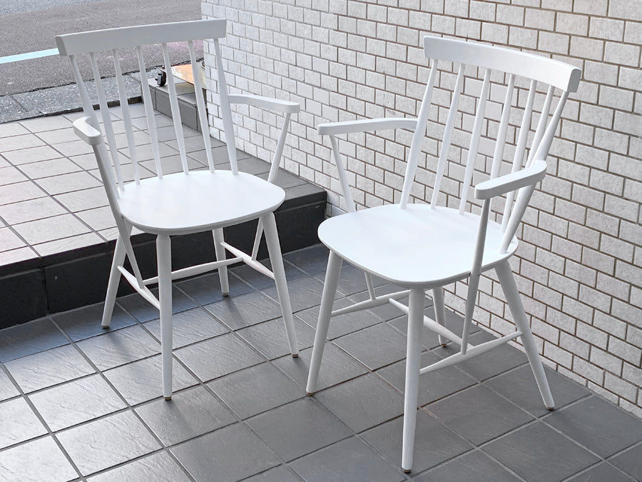 カロレ Calore リリー Lilly アームチェア ダイニングチェア ホワイト ビーチ材 北欧スタイル 　中古品 買い取りしました。