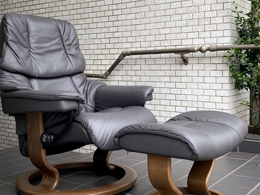 エコーネス EKORNES ストレスレスチェア Stressless レノ RENO Sサイズ リクライニングチェア オットマンセット 北欧 ノルウェー ～優雅な心地～