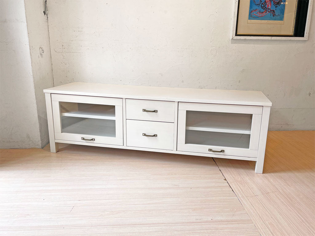 モモナチュラル Momo Natural シエル CIELE AVボード TVボード W145cm パイン無垢材 ホワイト 中古品 買い取りしました。