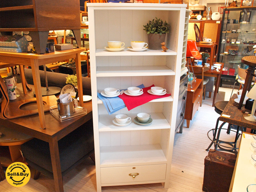 モモナチュラル Momo natural シエル CIELE トール ブックシェルフ 鍵付き ★ ～ホワイトカラーであなたのお部屋を可愛く鮮やかに！！～【 買取と販売とレンタルのお店 】