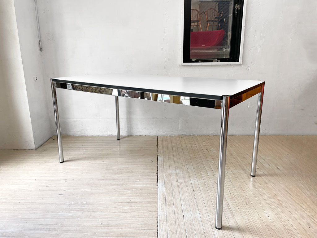 USMハラー USM Haller モジュラーファニチャー ハラーテーブル ワーキングデスク W150cm アジャスター パールグレーラミネート(ホワイト)  中古品 買い取りしました。