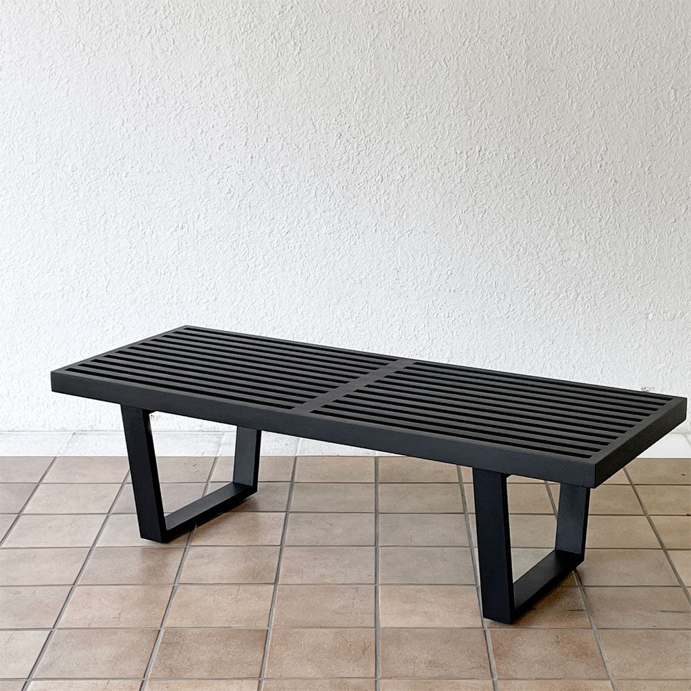 ハーマンミラー Herman Miller プラットフォームベンチ Platform Bench ネルソンベンチ W122cm ブラック ジョージネルソン 廃番カラー 買取させていただきました。