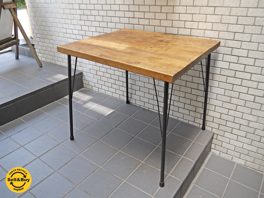 ビンテージスタイル vintage style ダイニングテーブル 北米SPF材×アイアン パイン材 インダストリアル 　中古品 買い取りしました。